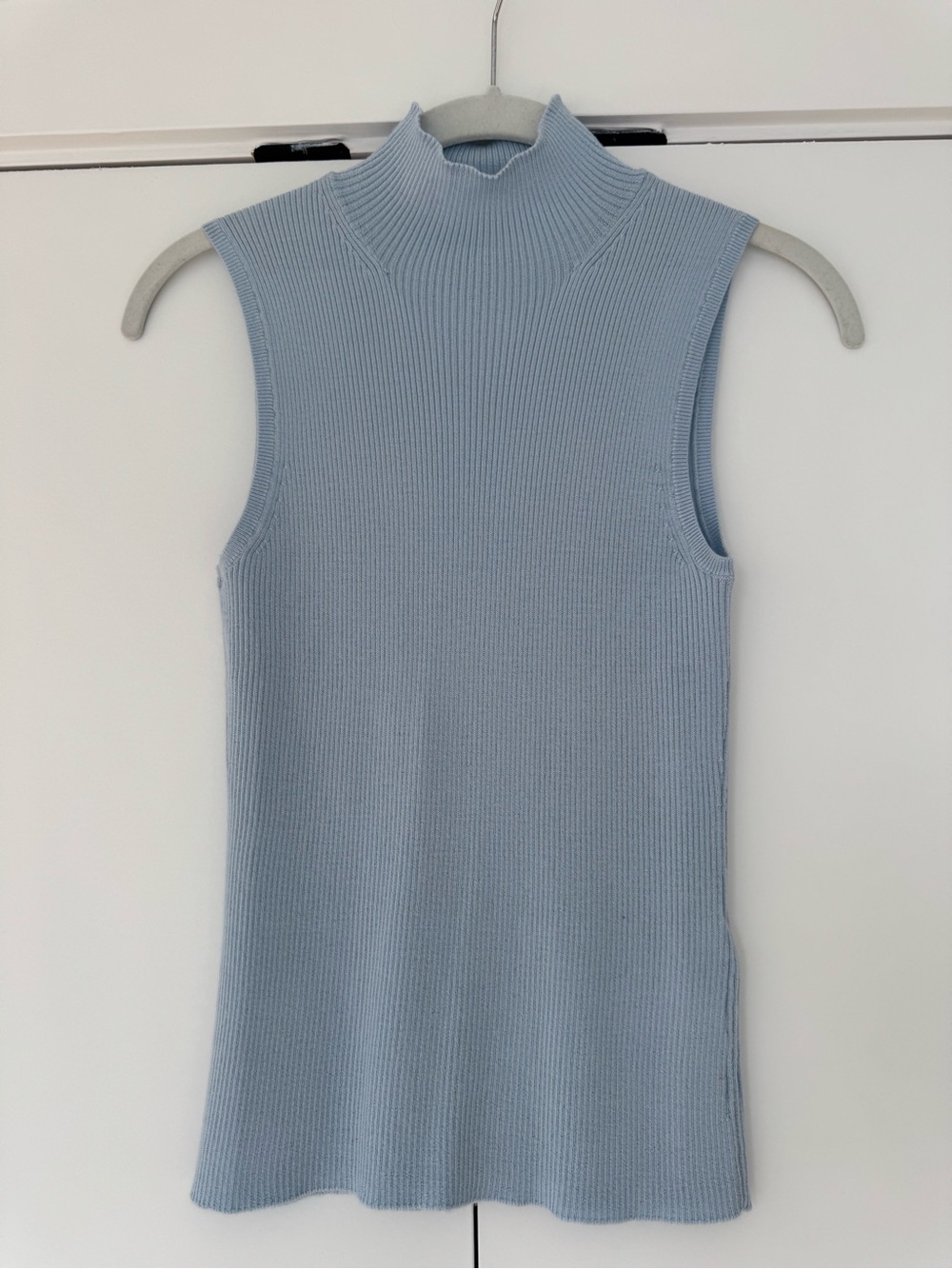 Madewell Merino Wool Silk Sweater Tank Blue Mist